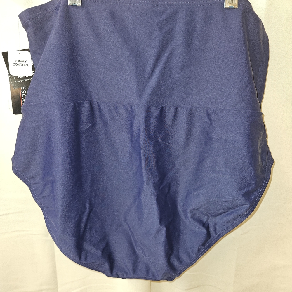 Island Escape High-Waist Bikini Bottoms in Deep Blue - Picture 5 of 5